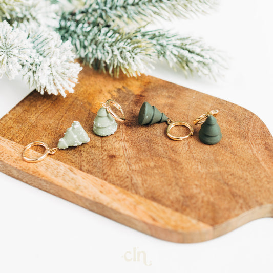 Christmas tree hoops - CLN Atelier