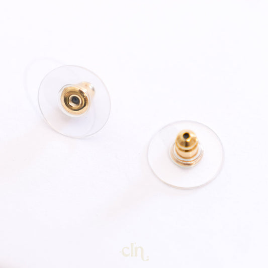 Comfort bullet clutch earring backs (gold and silver) - Earring findings - CLN Atelier