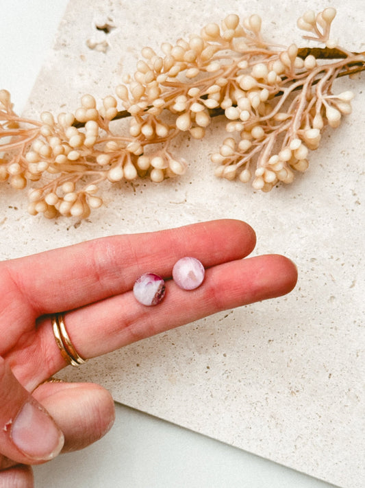 Faux stone burgundy - I - Earrings - CLN Atelier