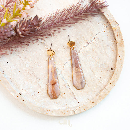 Faux stone dangle - Fall A - Earrings - CLN Atelier