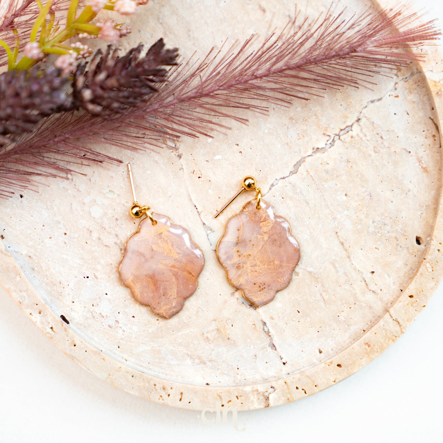 Faux stone dangle - Fall E - Earrings - CLN Atelier