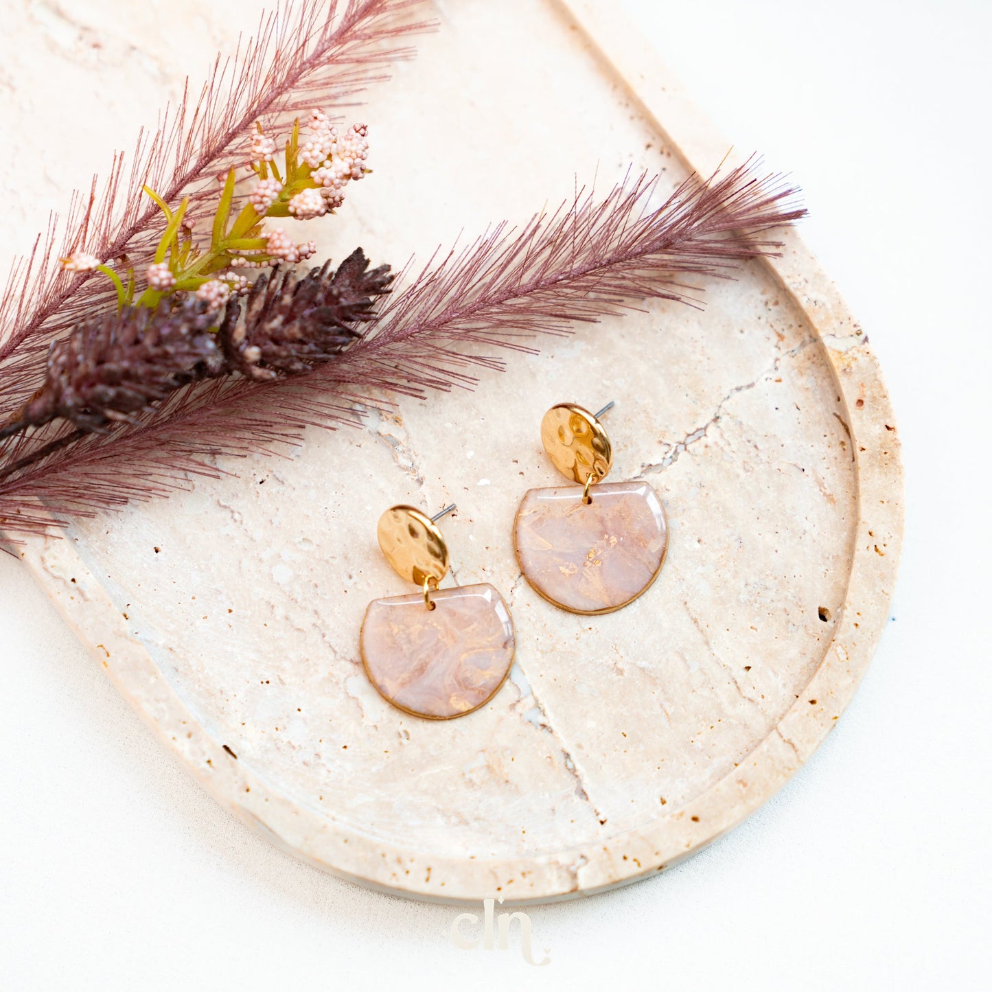 Faux stone dangle - Fall K - Earrings - CLN Atelier