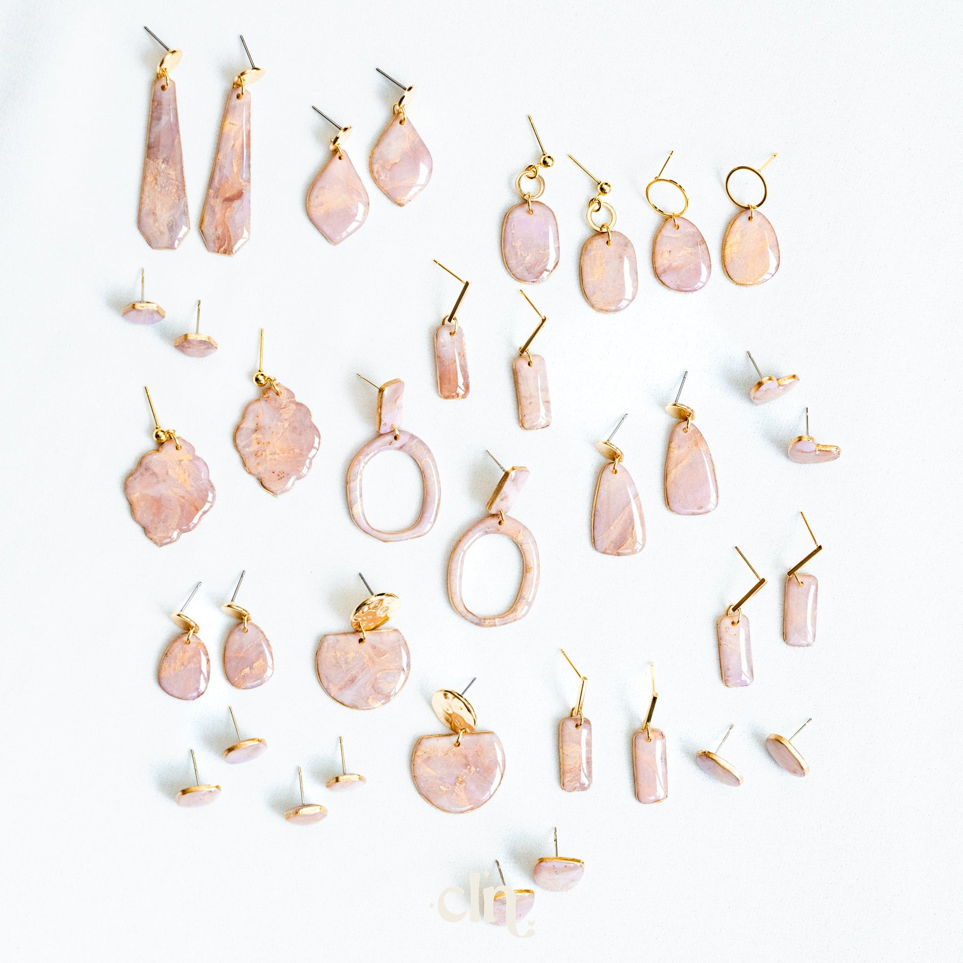 Faux stone stud - Fall J - Earrings - CLN Atelier