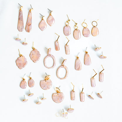 Faux stone stud - Fall J - Earrings - CLN Atelier