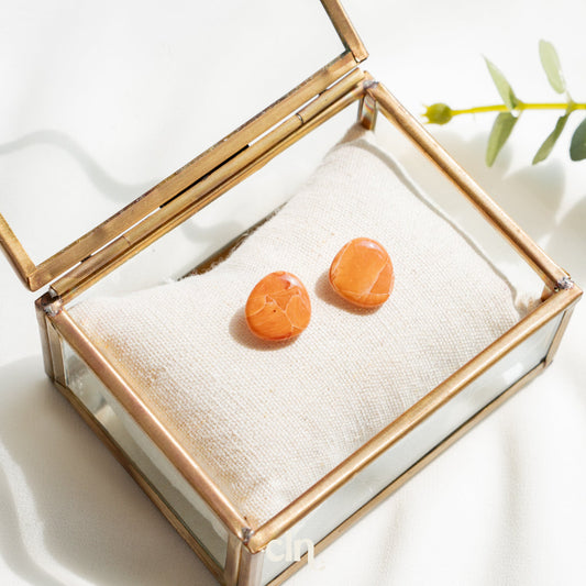 Faux stone studs (3 shapes) - Earrings - CLN Atelier