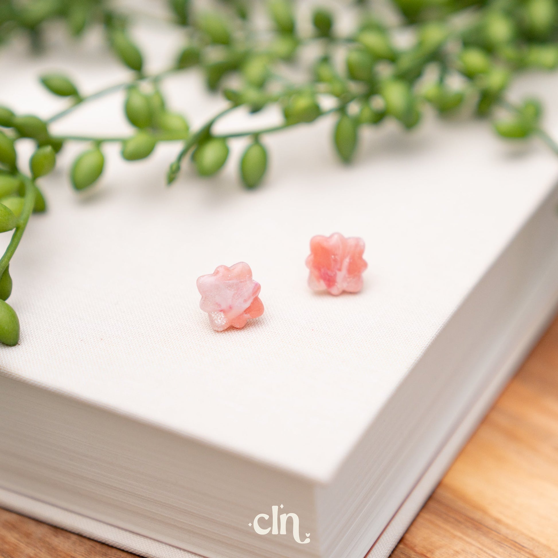 Faux Stone studs - Cotton candy N - Earrings - CLN Atelier