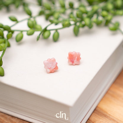 Faux Stone studs - Cotton candy N - Earrings - CLN Atelier