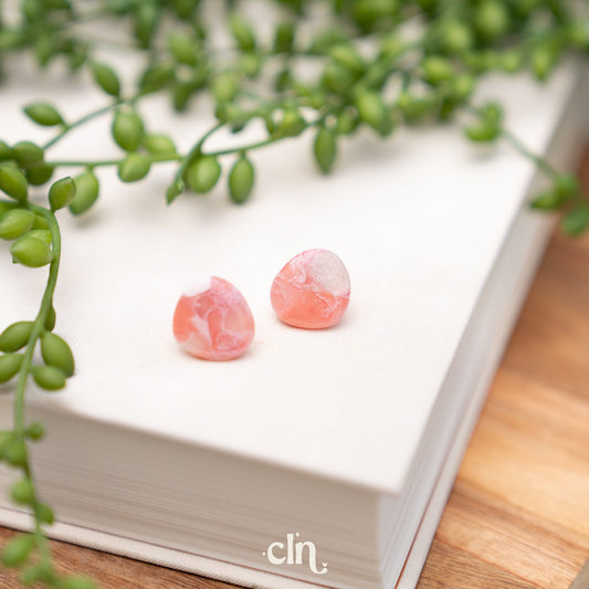 Faux Stone studs - Cotton candy O - Earrings - CLN Atelier