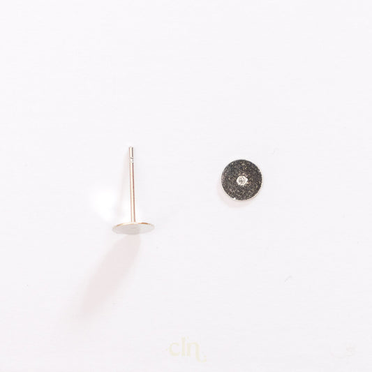 Flat earring post stainless steel - Earring findings - CLN Atelier