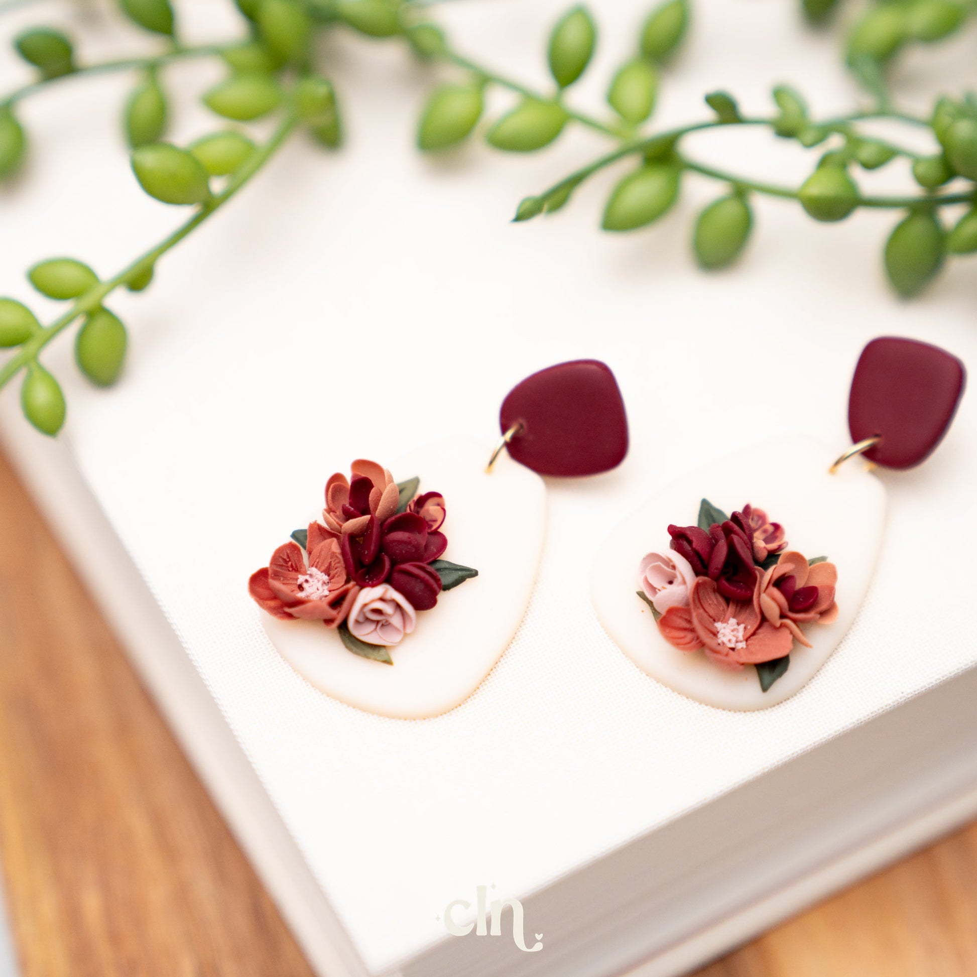 Floral Bouquet dangles - A - Earrings - CLN Atelier