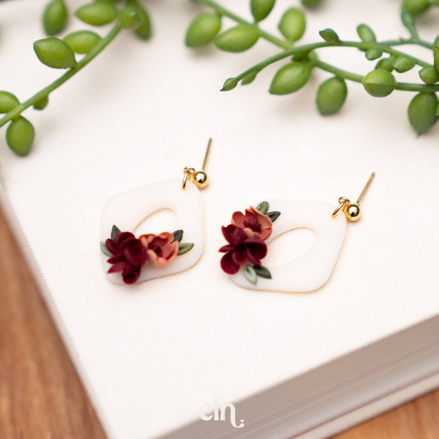 Floral Bouquet dangles - C - Earrings - CLN Atelier