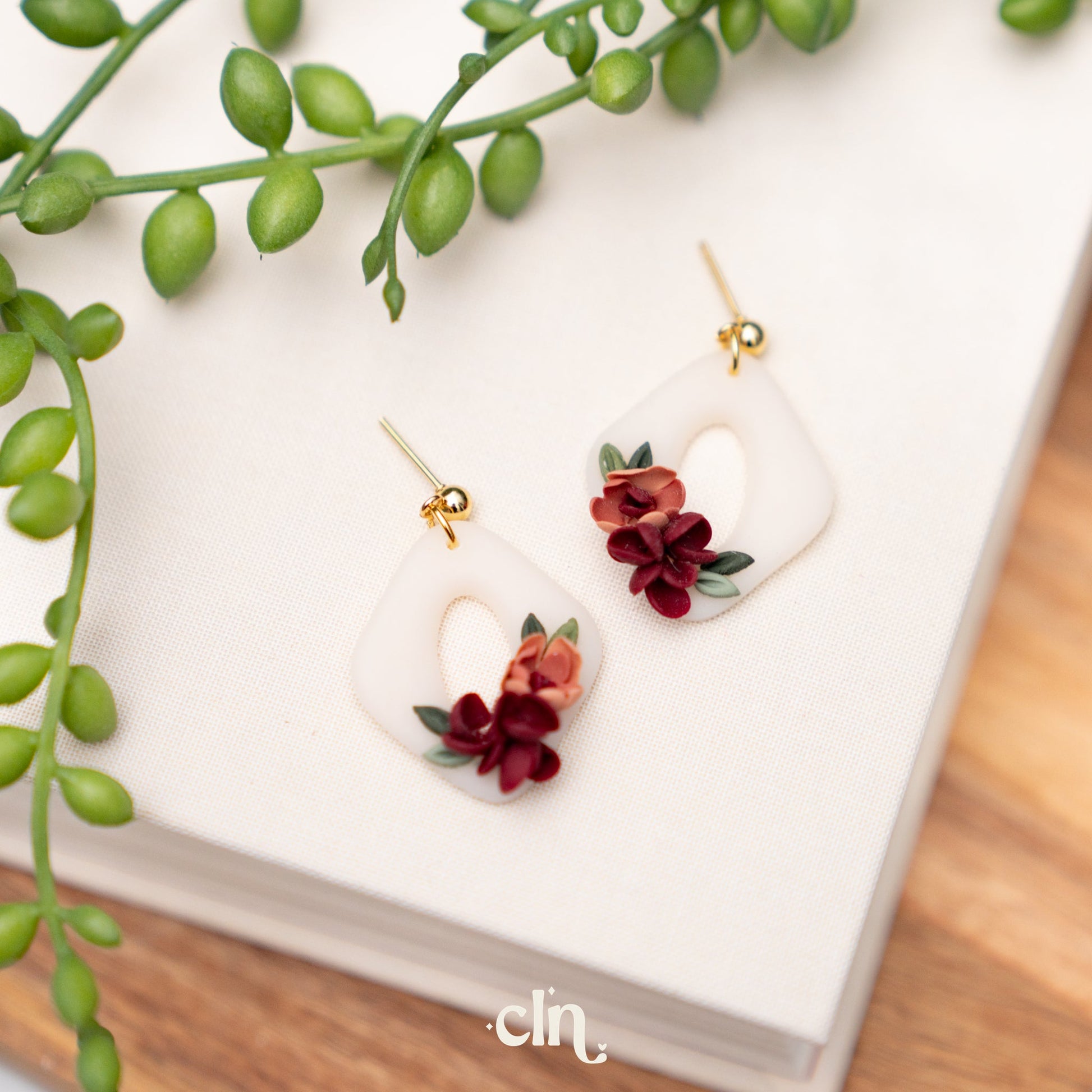 Floral Bouquet dangles - C - Earrings - CLN Atelier