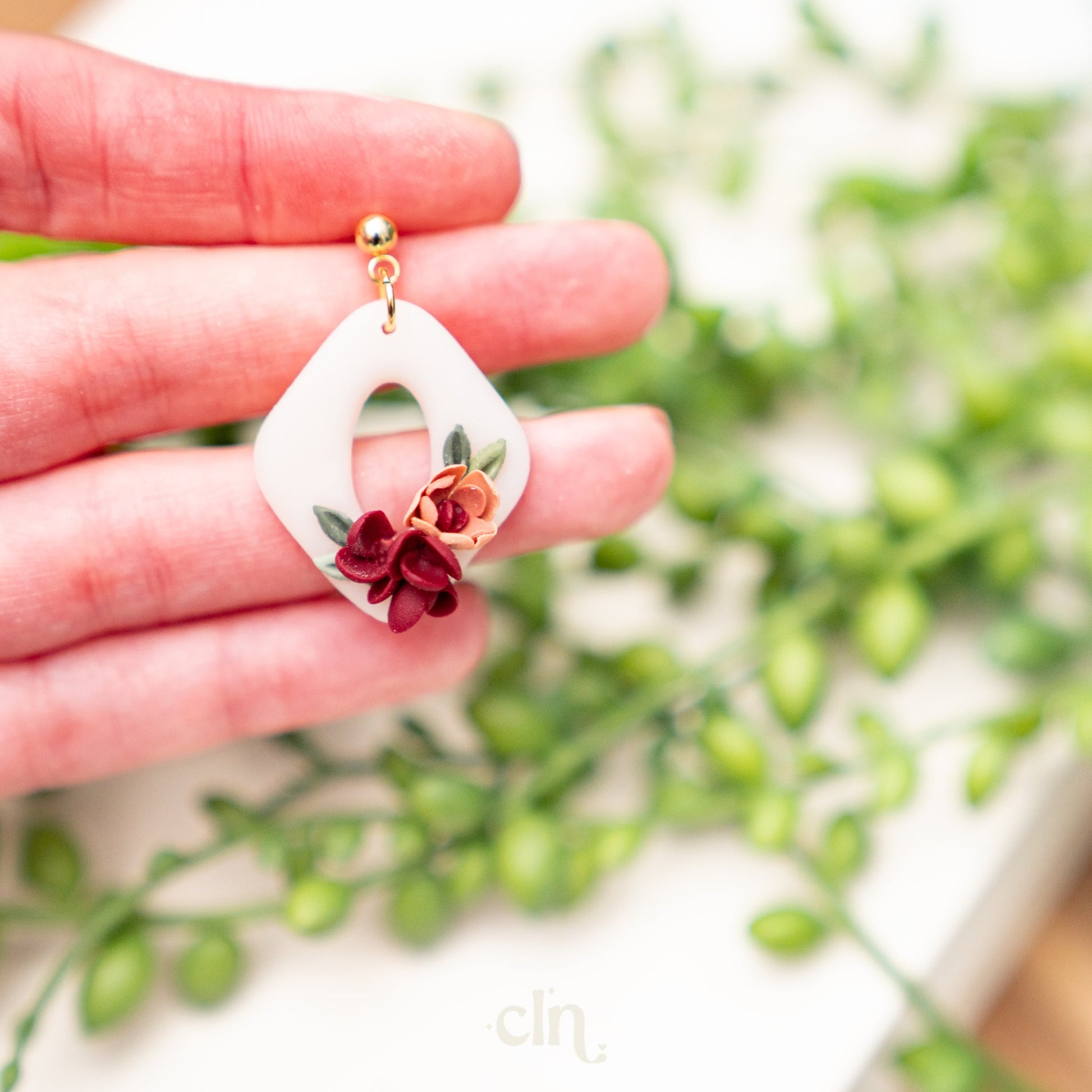 Floral Bouquet dangles - C - Earrings - CLN Atelier