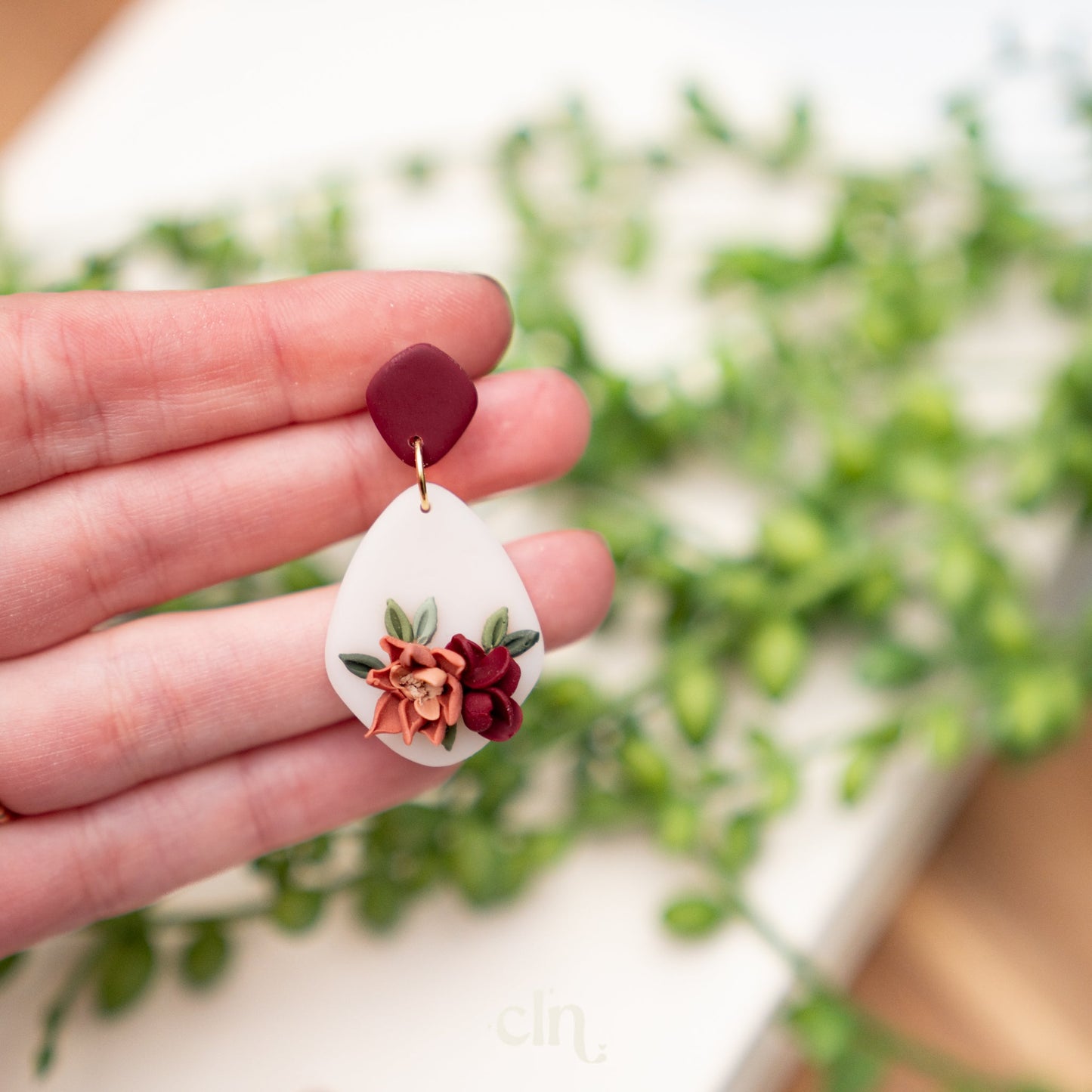 Floral Bouquet dangles - D - Earrings - CLN Atelier