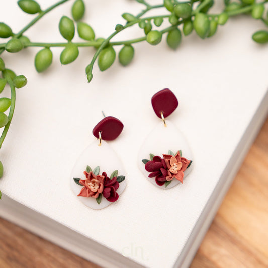 Floral Bouquet dangles - D - Earrings - CLN Atelier