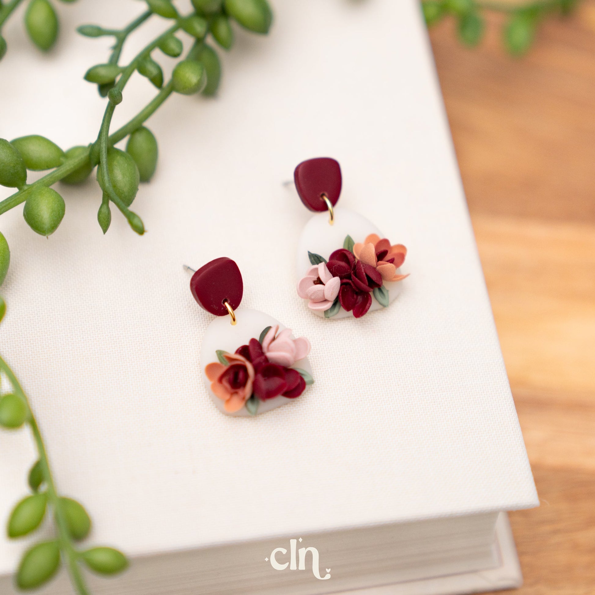 Floral Bouquet dangles - E - Earrings - CLN Atelier