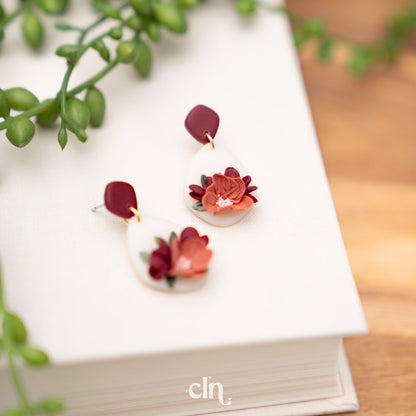 Floral Bouquet dangles - G - Earrings - CLN Atelier