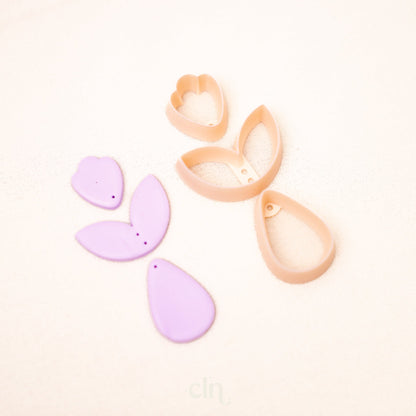 Flower tulip dangle set - Cutter - CLN Atelier