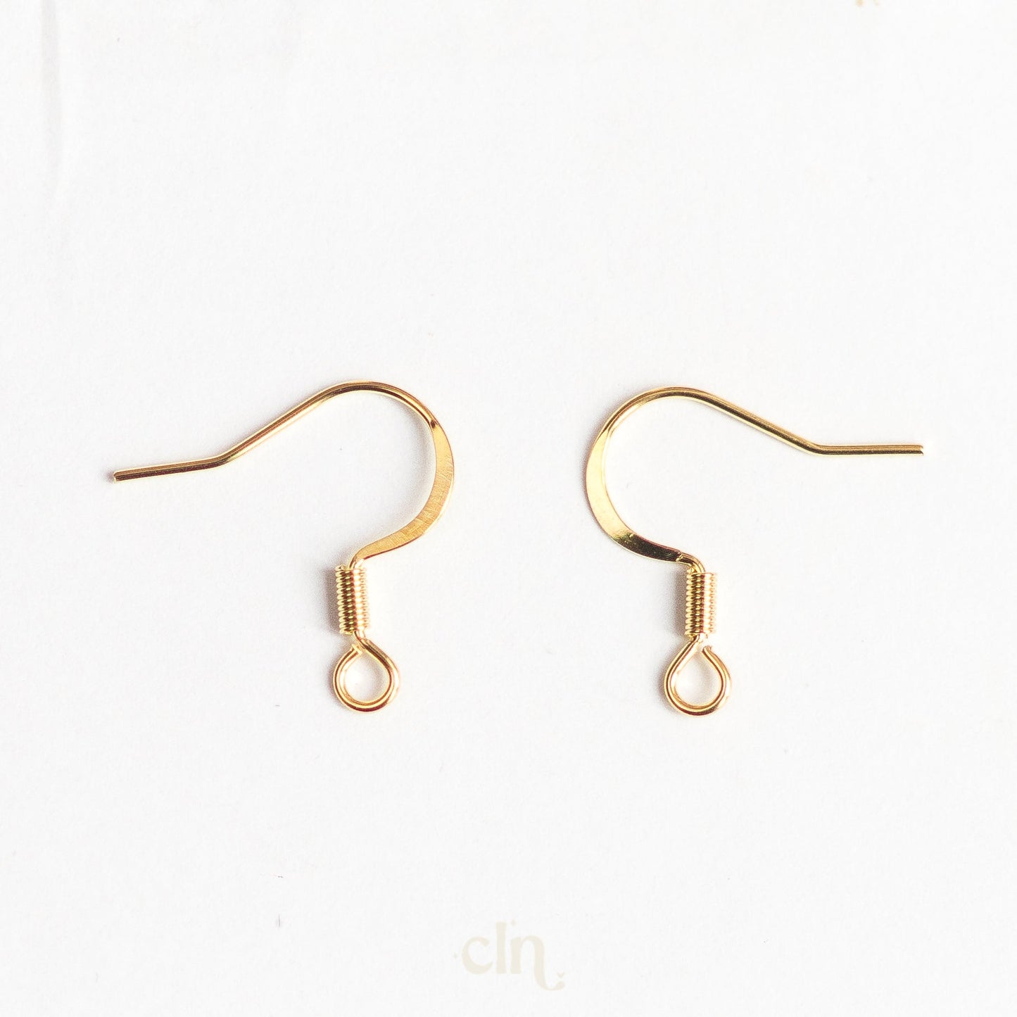 French hook (flat) 18K gold plated - Earring findings - CLN Atelier