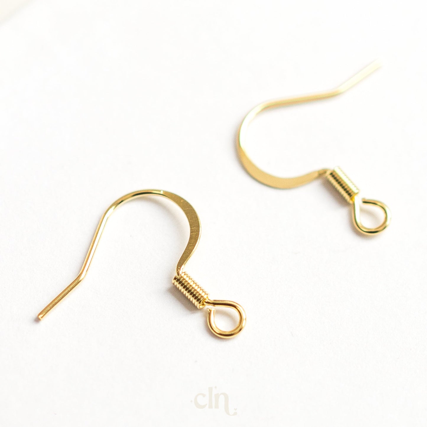 French hook (flat) 18K gold plated - Earring findings - CLN Atelier