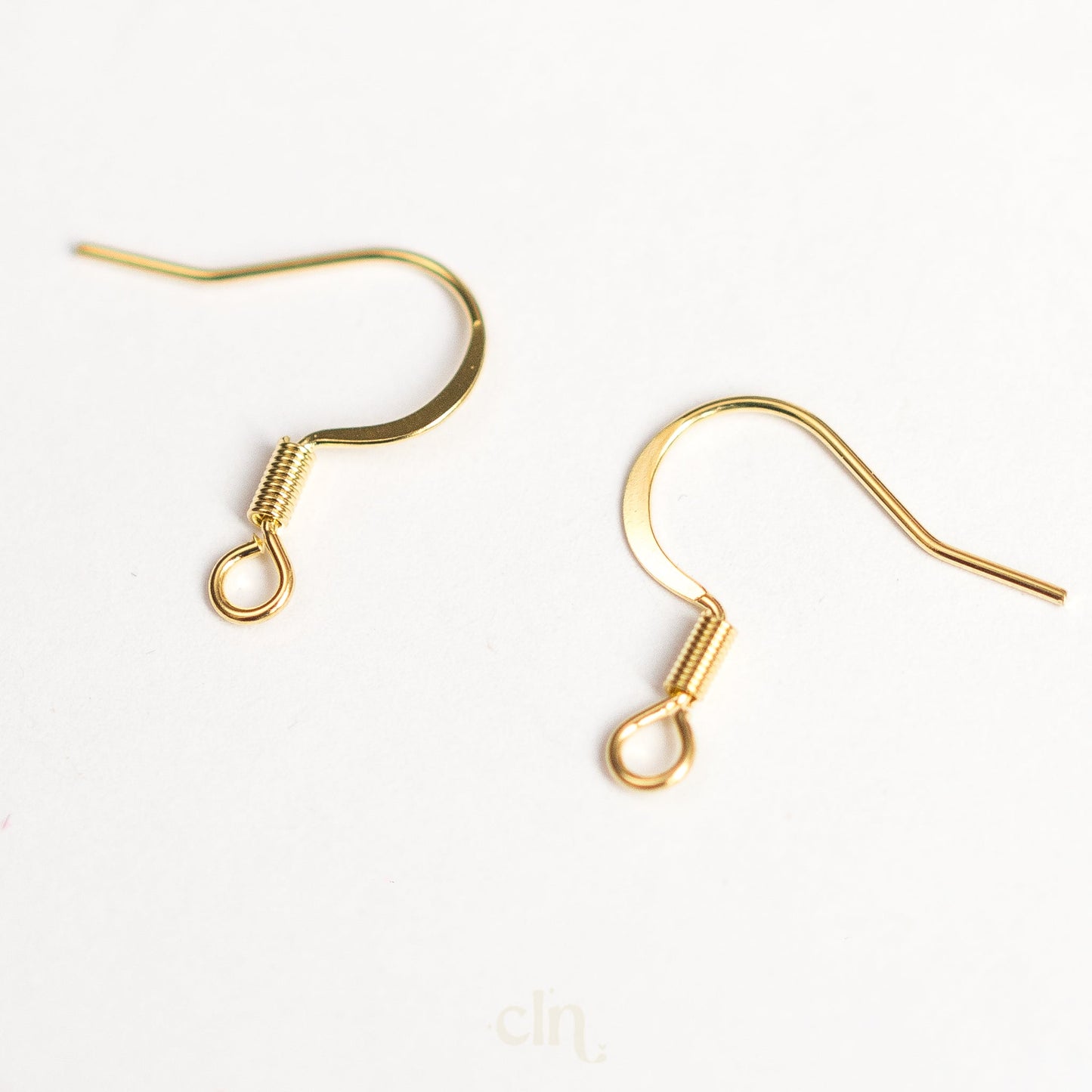 French hook (flat) 18K gold plated - Earring findings - CLN Atelier