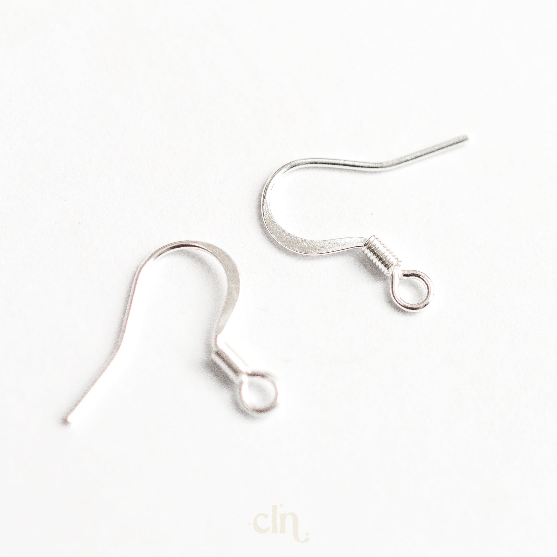 French hook (flat) Stainless steel color - Earring findings - CLN Atelier