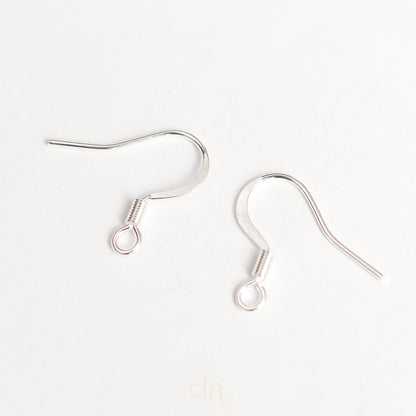 French hook (flat) Stainless steel color - Earring findings - CLN Atelier