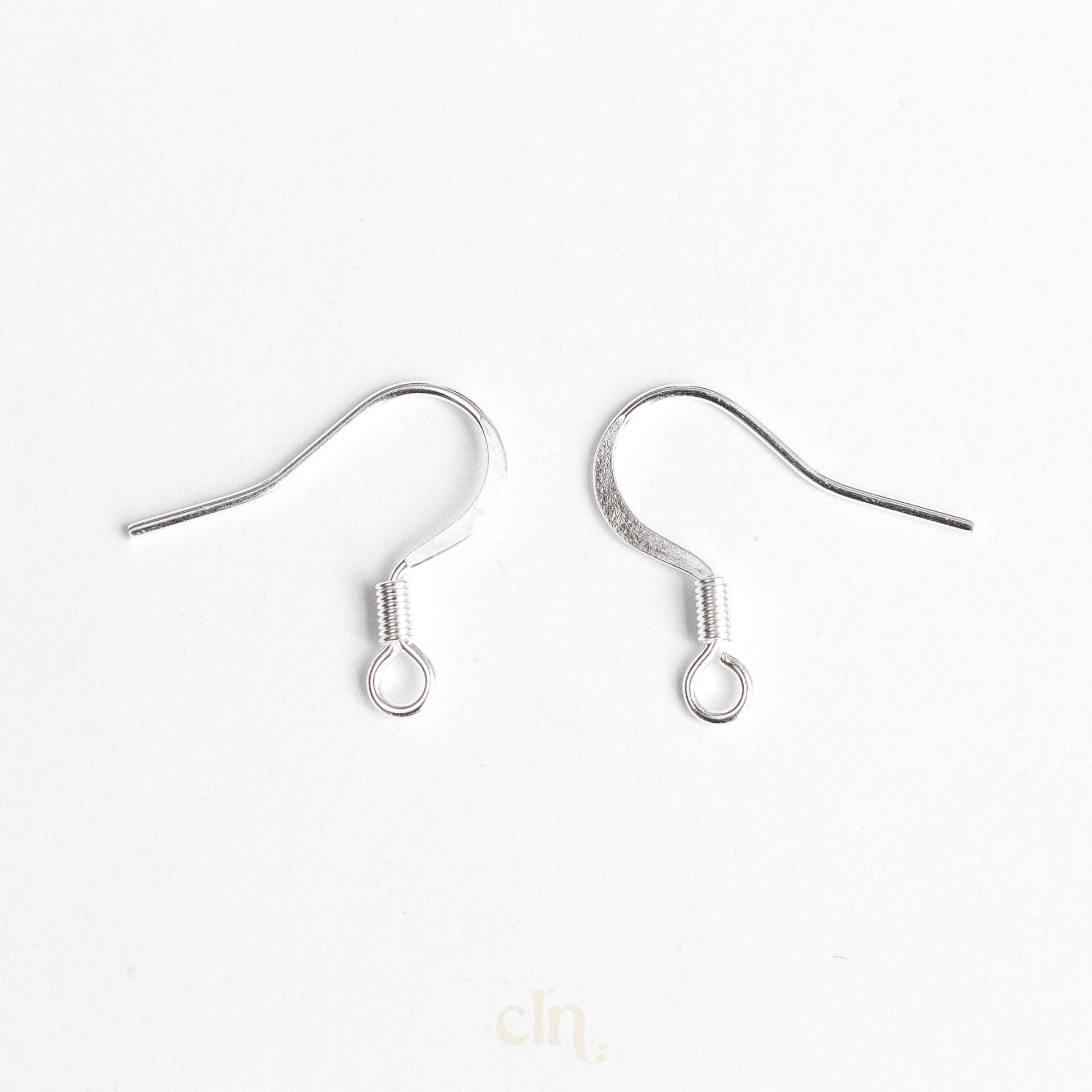 French hook (flat) Stainless steel color - Earring findings - CLN Atelier