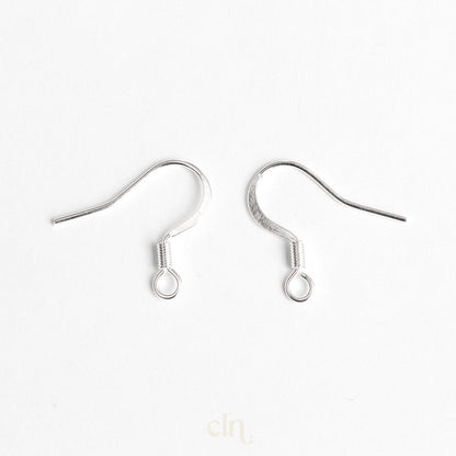 French hook (flat) Stainless steel color - Earring findings - CLN Atelier