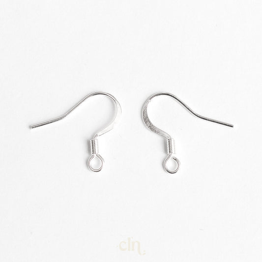 French hook (flat) Stainless steel color - Earring findings - CLN Atelier