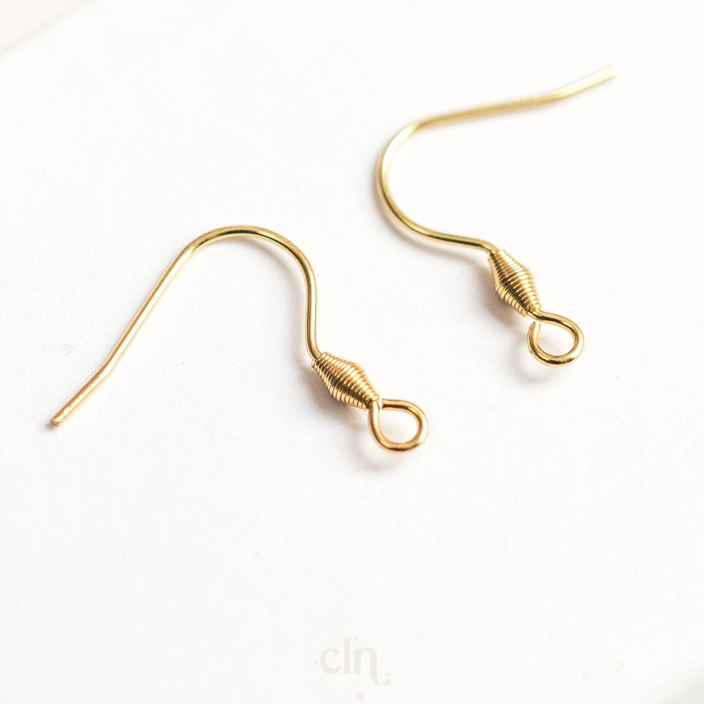 French hook (round) 18K gold plated - Earring findings - CLN Atelier