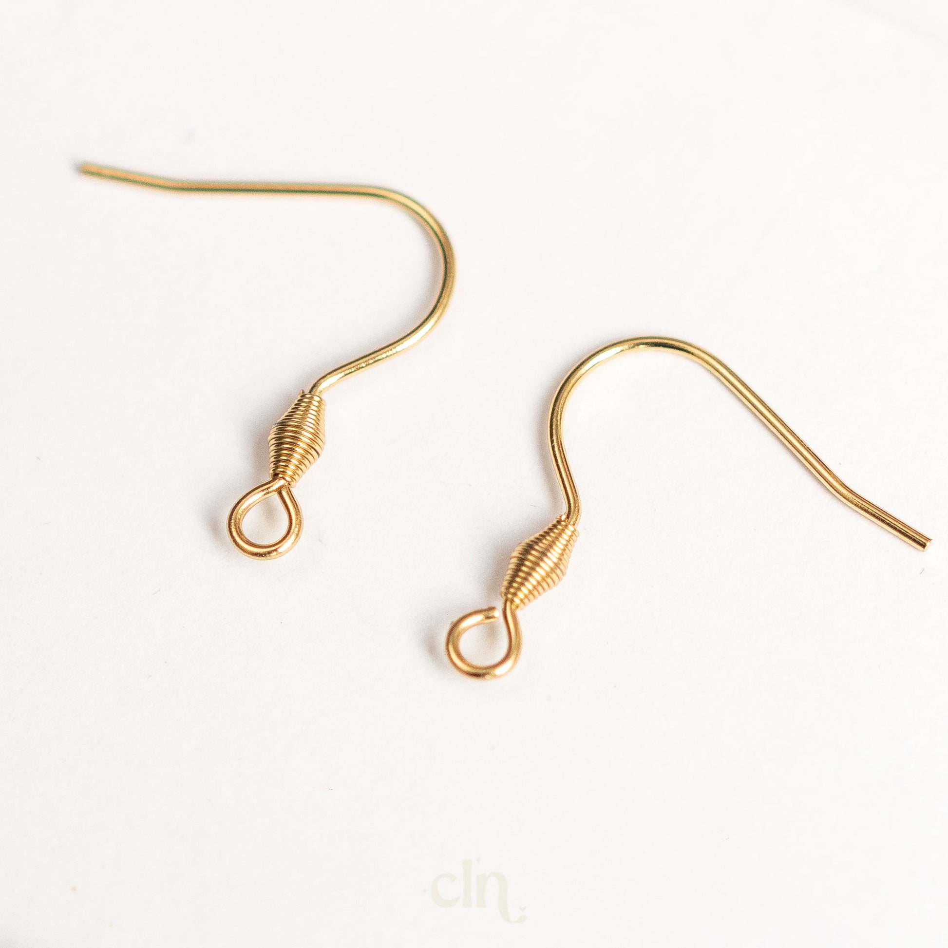 French hook (round) 18K gold plated - Earring findings - CLN Atelier