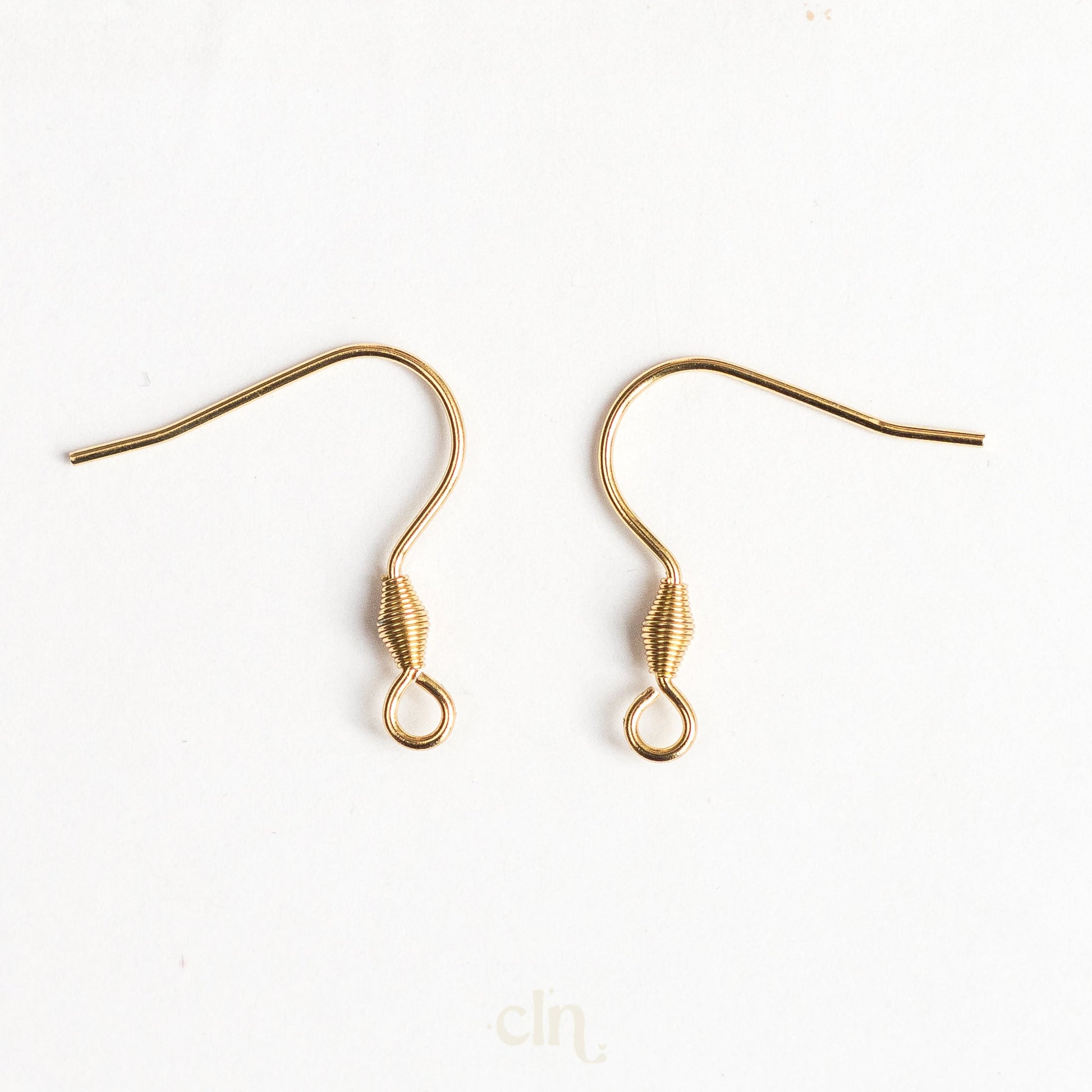 French hook (round) 18K gold plated - Earring findings - CLN Atelier