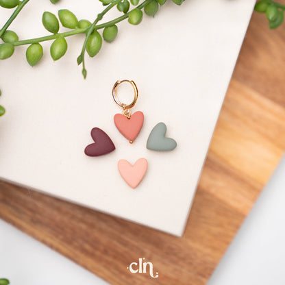 Heart hoops - Earrings - CLN Atelier