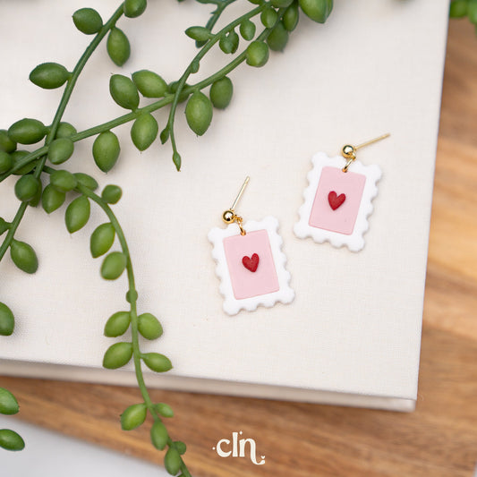 Heart stamps - Earrings - CLN Atelier