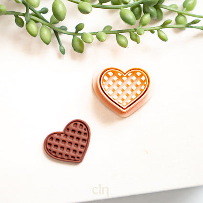 Heart waffle embossed - Cutter - CLN Atelier