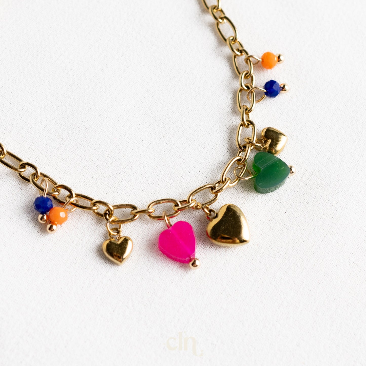 Hearts charm bracelet - Earrings - CLN Atelier