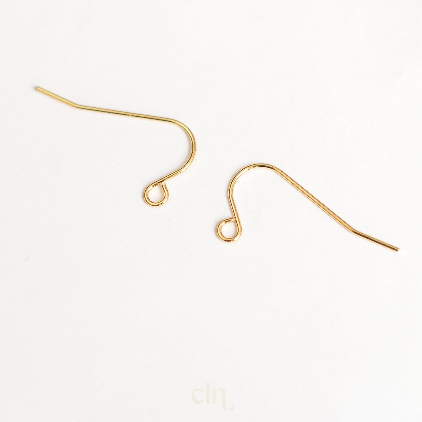 Hook 18K gold plated with loop (Shepered's Hook) - Earring findings - CLN Atelier