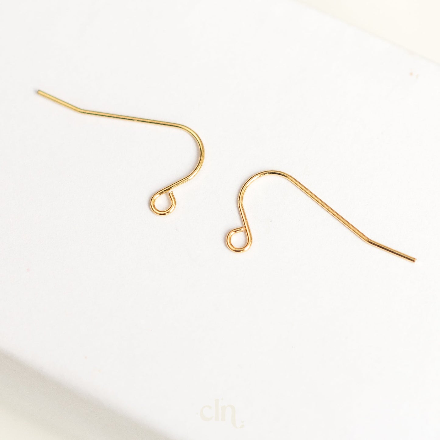 Hook 18K gold plated with loop (Shepered's Hook) - Earring findings - CLN Atelier