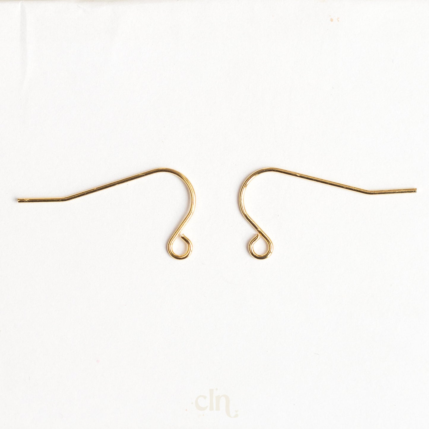 Hook 18K gold plated with loop (Shepered's Hook) - Earring findings - CLN Atelier