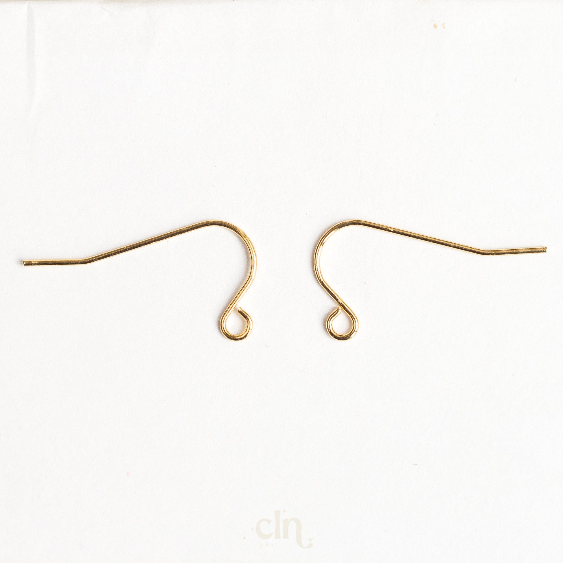 Hook 18K gold plated with loop (Shepered's Hook) - Earring findings - CLN Atelier