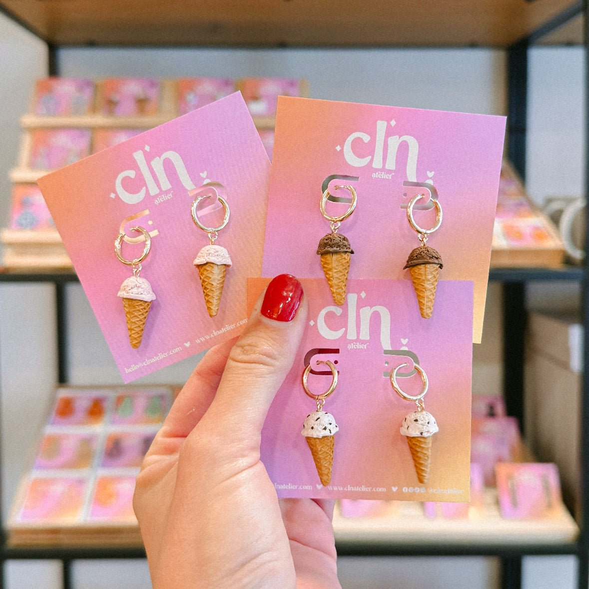 Ice cream hoops - Earrings - CLN Atelier