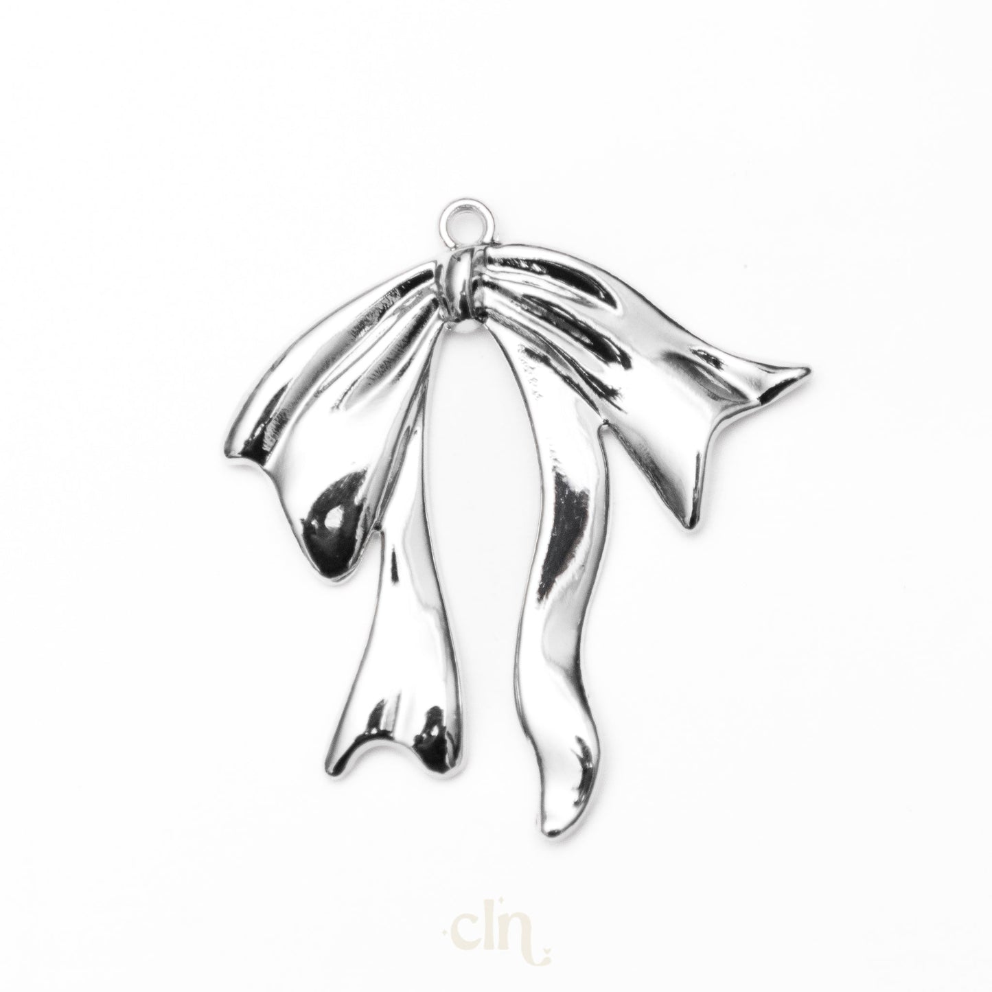 Large bow charm silver - CLN Atelier