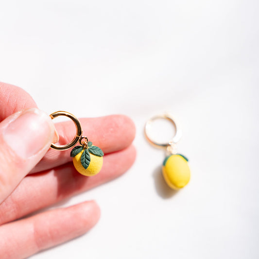 Lemons huggie hoops - Earrings - CLN Atelier