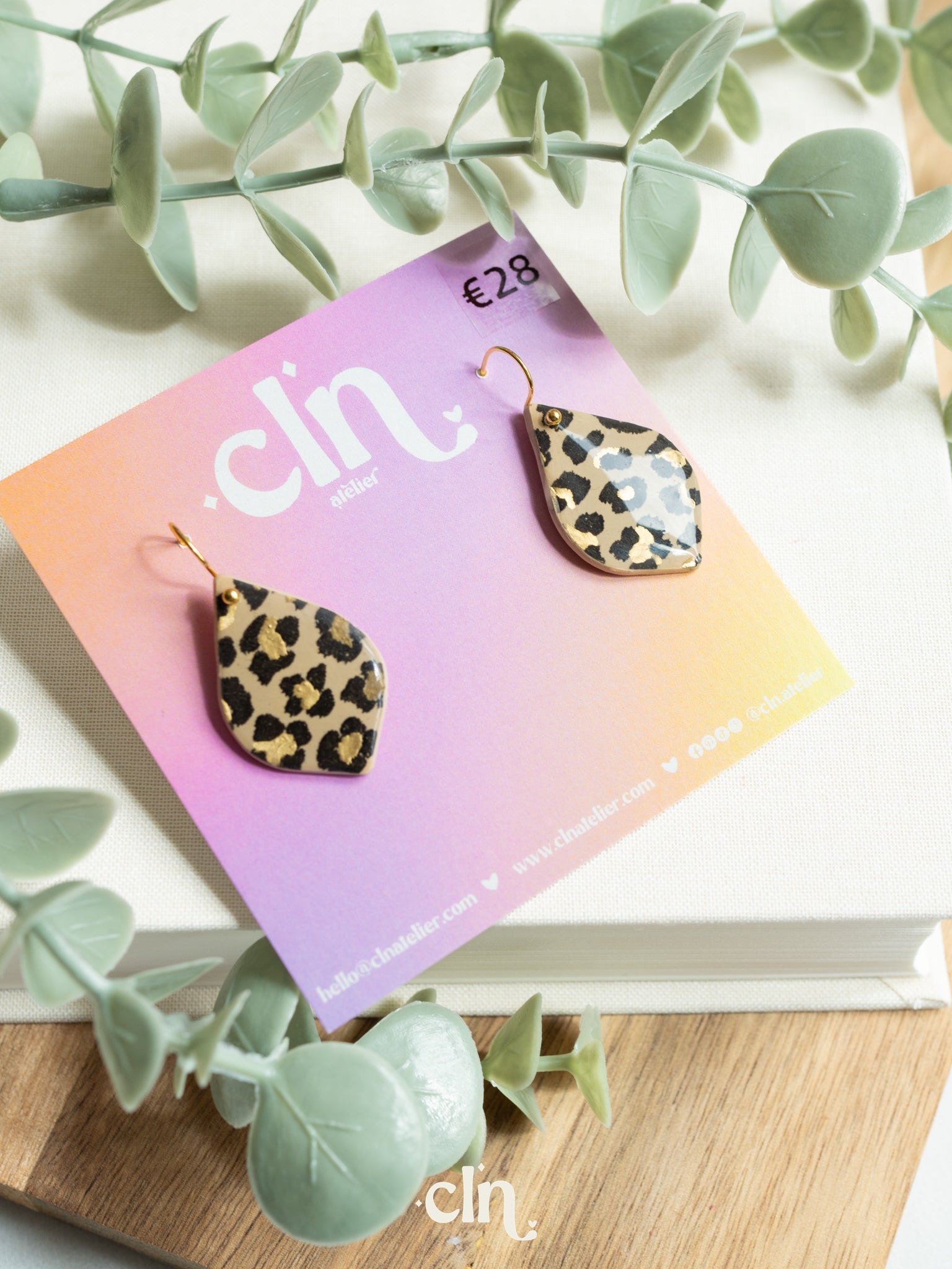 Leopard dangles - C - Earrings - CLN Atelier