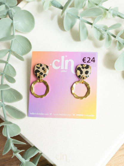 Leopard dangles - H - Earrings - CLN Atelier