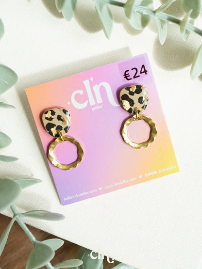Leopard dangles - H - Earrings - CLN Atelier