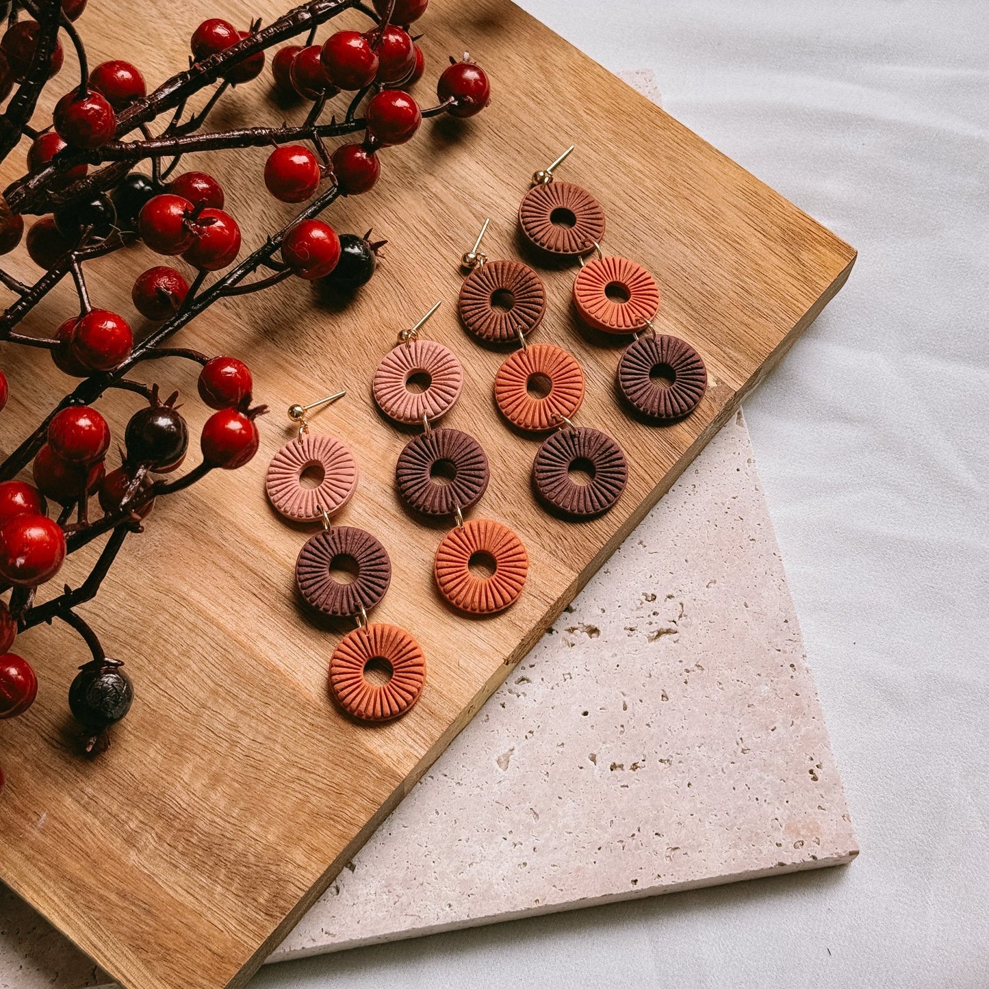 Long autumn dangles - Earrings - CLN Atelier
