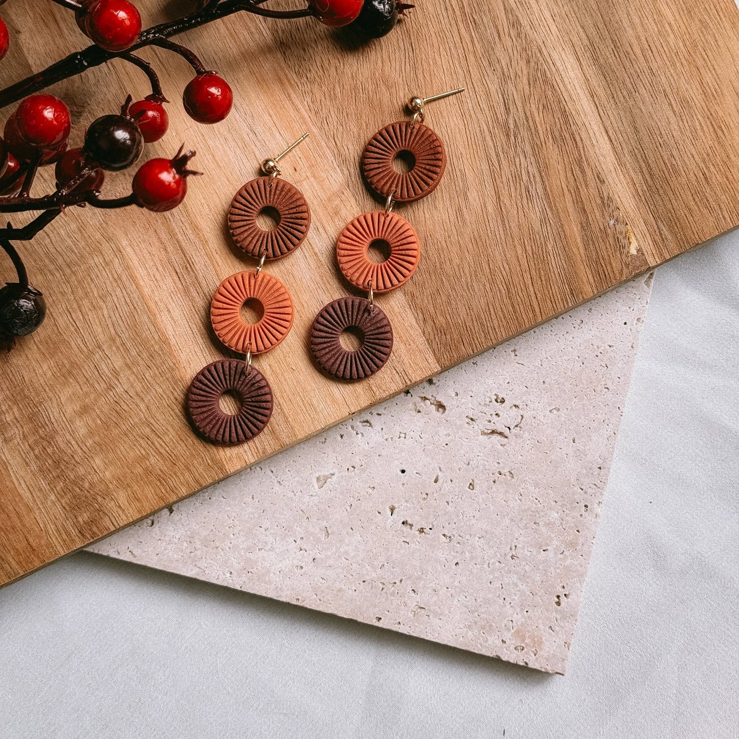 Long autumn dangles - Earrings - CLN Atelier