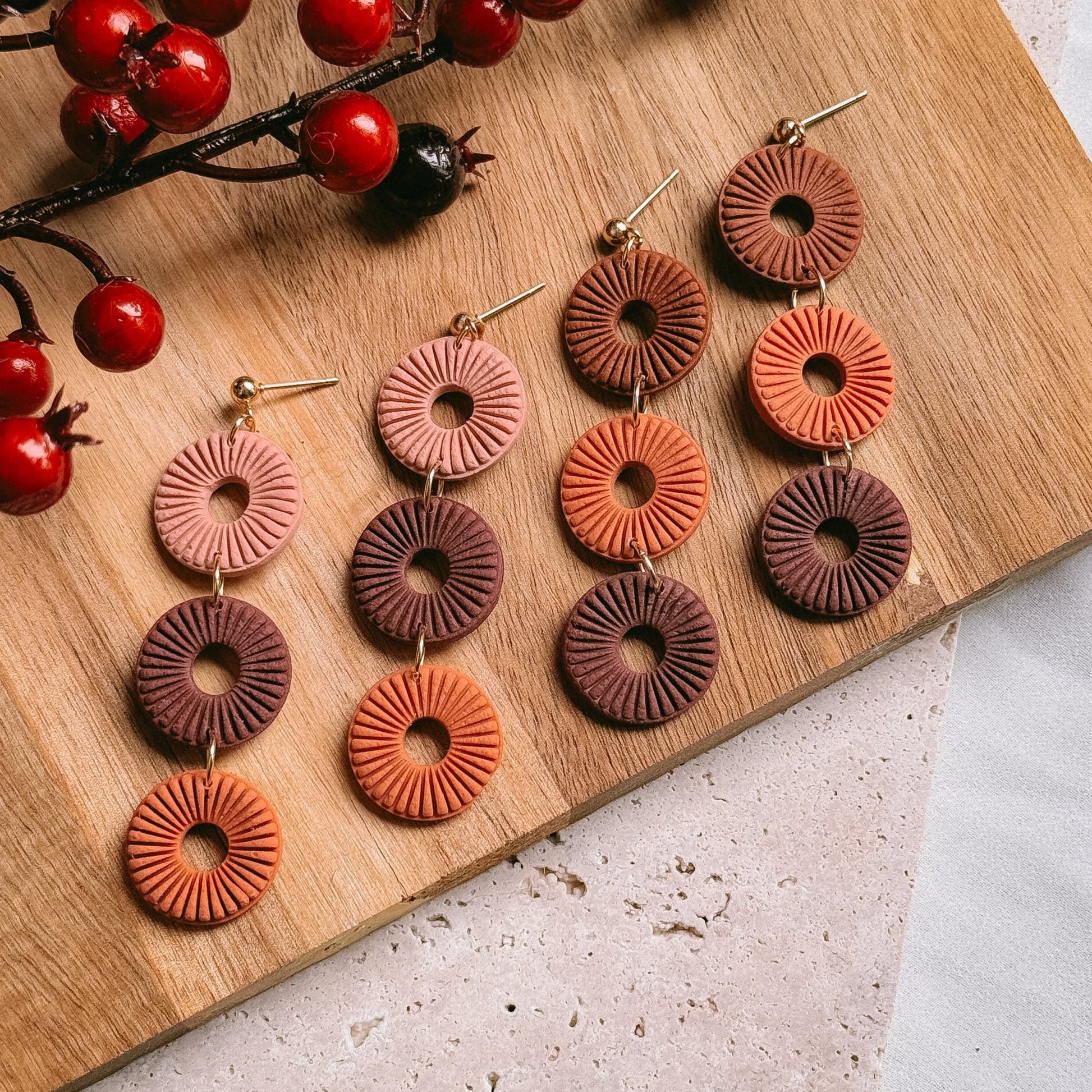 Long autumn dangles - Earrings - CLN Atelier